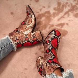 Mix No. 6 Snake Skin Booties